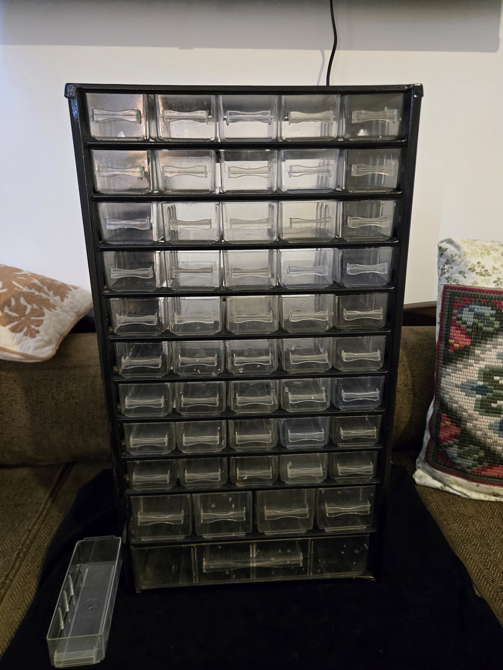 Multi-Drawer Plastic Storage Organizer - Metal Black Frame with Clear Drawers